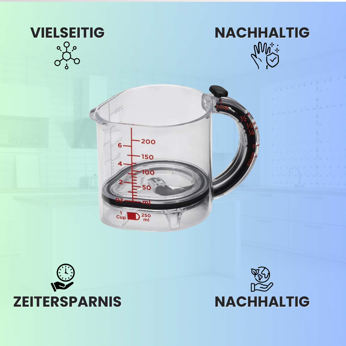 Easy-Up Höhenverstellbarer Messbecher